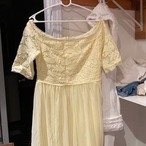 Shein Yellow lace top dress 💛 Price drop ⬇️⬇️